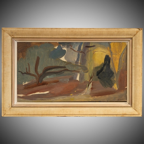 198 - § § Ivon Hitchens (British, 1893-1979) Untitled landscapeoil on canvassigned20 x 74cm... 