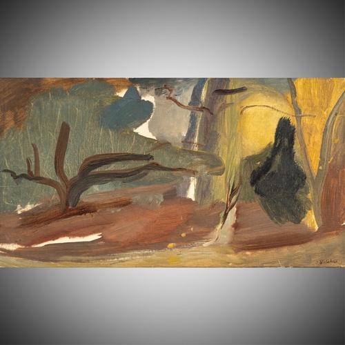 198 - § § Ivon Hitchens (British, 1893-1979) Untitled landscapeoil on canvassigned20 x 74cm... 