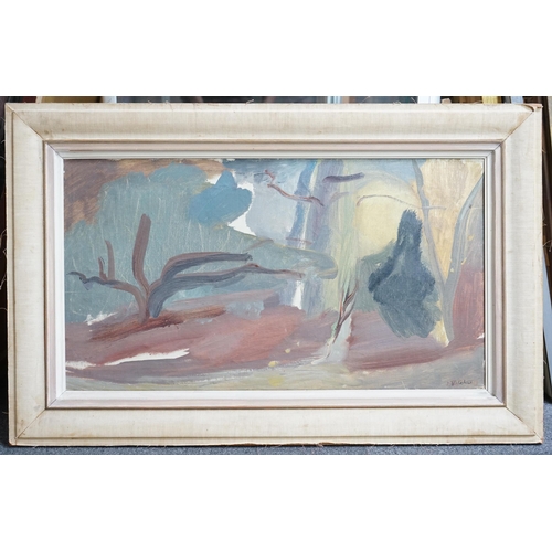 198 - § § Ivon Hitchens (British, 1893-1979) Untitled landscapeoil on canvassigned20 x 74cm... 