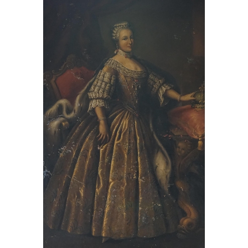 2 - After Louis Tocqué (French, 1696-1772) Portrait of Queen Marie-Antoinette of France in state robesoi... 