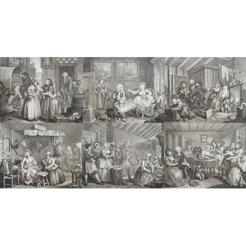 20 - William Hogarth (English, 1697-1764) The Harlots Progress c.1775, Jane Hogarth editionset of eight e... 