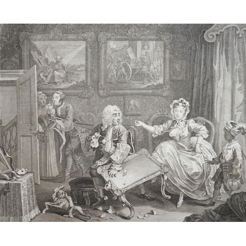 20 - William Hogarth (English, 1697-1764) The Harlots Progress c.1775, Jane Hogarth editionset of eight e... 