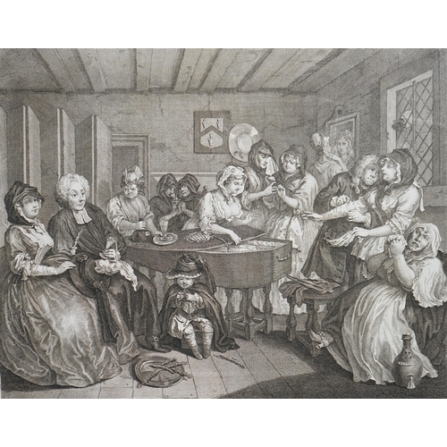 20 - William Hogarth (English, 1697-1764) The Harlots Progress c.1775, Jane Hogarth editionset of eight e... 