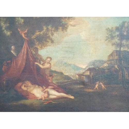 28 - 18th century French School Venus sleeping in a landscape with attendantsoil on canvas54 x 71cm... 