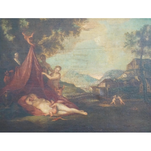 28 - 18th century French School Venus sleeping in a landscape with attendantsoil on canvas54 x 71cm... 