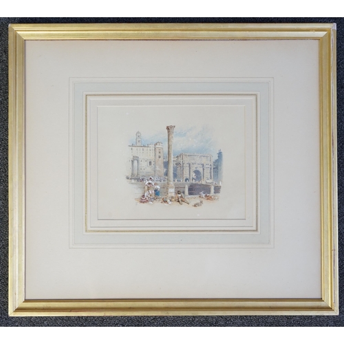 38 - Myles Birket Foster RWS (1825-1899) The Forum - Romewatercolourmonogrammed15 x 19cm... 