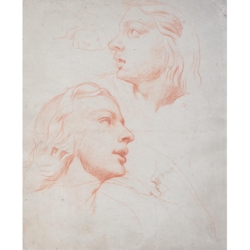 40 - Alfred George Stevens (English, 1817-1875) Head studiessepia chalk on paper30.5 x 25cm... 