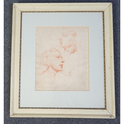 40 - Alfred George Stevens (English, 1817-1875) Head studiessepia chalk on paper30.5 x 25cm... 