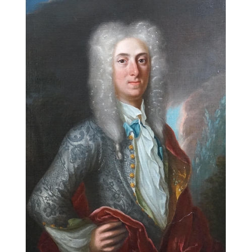 5 - English School c.1740 Portrait of John Wale Esq. (1701-1796) of Colne Priory, gentlemen of the bed c... 