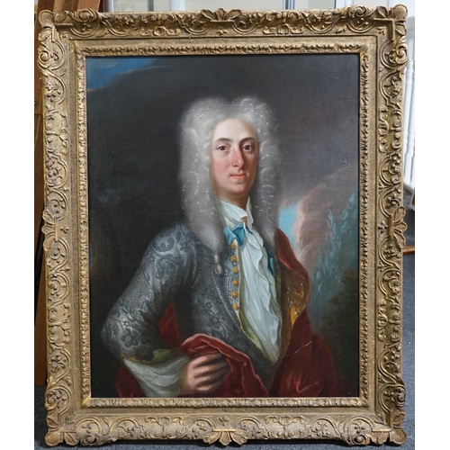 5 - English School c.1740 Portrait of John Wale Esq. (1701-1796) of Colne Priory, gentlemen of the bed c... 