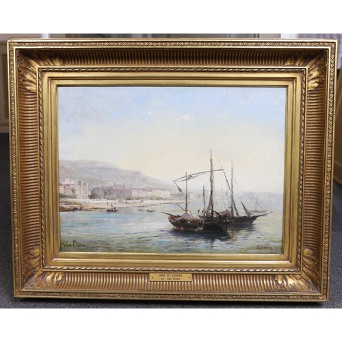 65 - Pierre Henri Théodore Tetar Van Elven (Dutch/French, 1828-1908) View of Cannesoil on canvassigned39 ... 