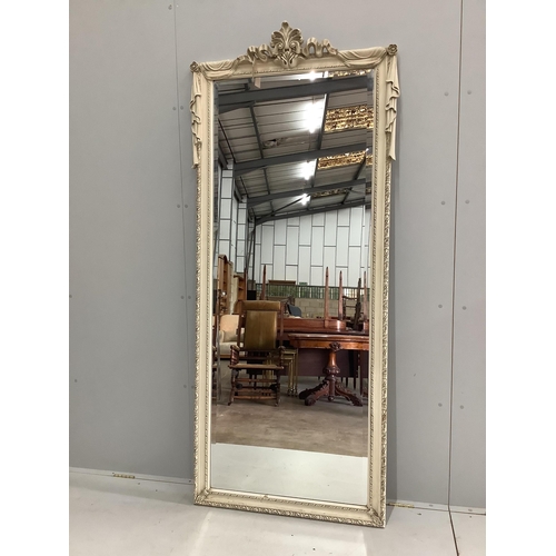 1 - A Victorian style rectangular composition wall mirror, width 90cm, height 208cm. Condition - good... 