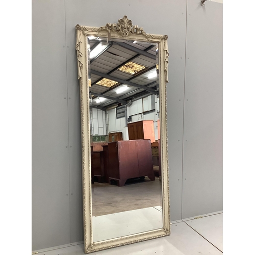 1 - A Victorian style rectangular composition wall mirror, width 90cm, height 208cm. Condition - good... 