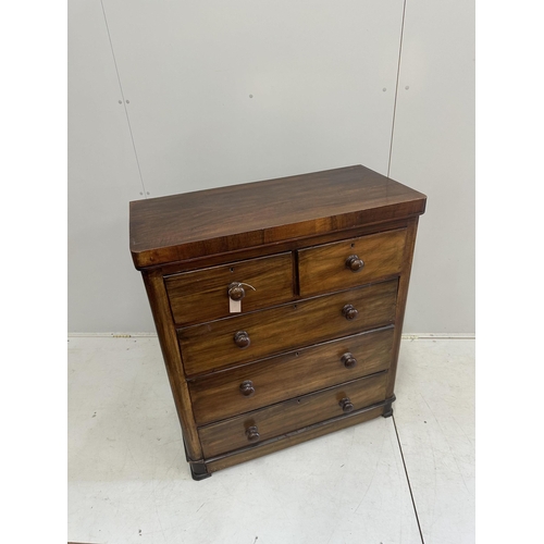 23 - A Victorian mahogany chest of drawers, width 95cm, depth 46cm, height 106cm. Condition - fair