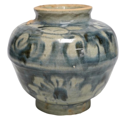 261 - A provincial Chinese Ming dynasty vase, 18cm. Condition - commensurate with age