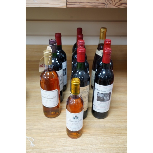 276 - Eleven bottles of wine to include six bottles of Chateau Pitray 1995, a bottle of Chateau La Lagune ... 