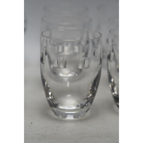 303 - A set of six Waterford 'Geo' tumblers and three Tipperary brandy balloons. Condition - good