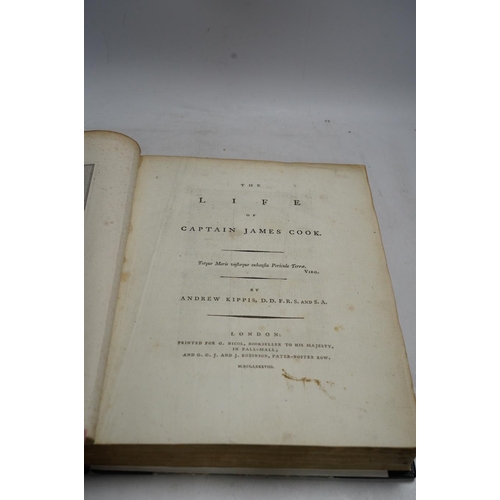 316 - ° ° Kippis, Andrew - The Life of Captain Cook. 1st edition, 4to., portrait frontis, G. Nichol, G.G.J... 