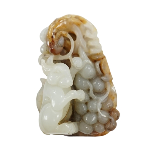 518 - A Chinese russet jade carving of an animal, 6cm high. Condition - good