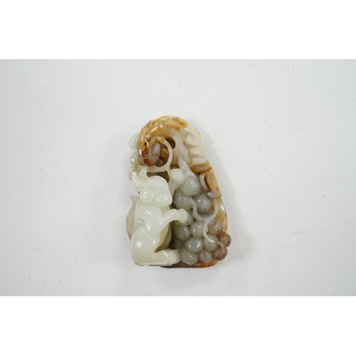 518 - A Chinese russet jade carving of an animal, 6cm high. Condition - good