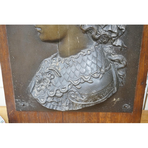 534 - After Edmond Louis Charles Tassel (French, fl. 1870-1900), a bronzed metal bas-relief plaque with th... 