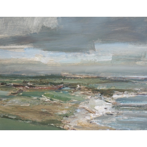 631 - E. J. L. Trowell (20th. C), oil on board, 'From Beacon Hill', label verso, 37 x 46cm. Condition - go... 