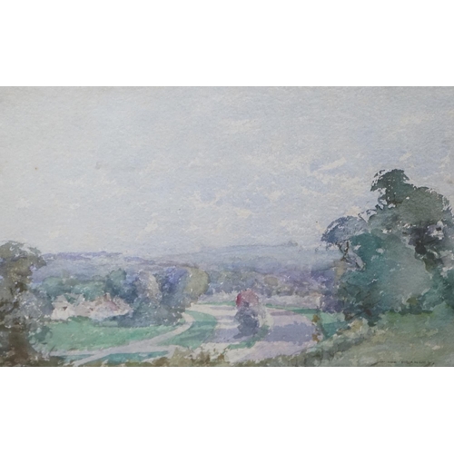 686 - William Lee Hankey (1869-1952), watercolour, Sussex view, Findon, signed, 28 x 37cm. Condition - f... 