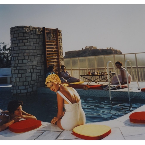 723 - Slim Aarons (American, 1916-2006), colour photograph, 'Canellopoulos penthouse pool, (July 1961), Ge... 