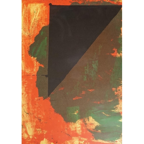 737 - John Hoyland RA (1934-2011), colour Lithograph and mixed media, Untitled Abstract, limited edition 4... 