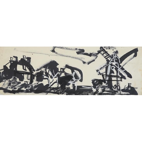 753A - David Smith (British, 1930-1999), ink, wash and chalk on paper, 'Norfolk mill', signed in pencil, 28... 