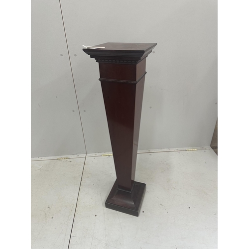 77 - An Edwardian mahogany pedestal, height 99cm. Condition - fair