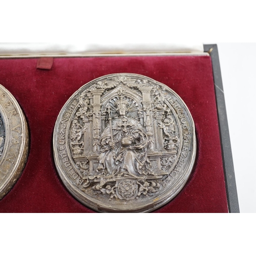 858 - Two 1970's cased limited edition reproduction silver seals, 'The Royal Seal of King Henry VIII of En... 