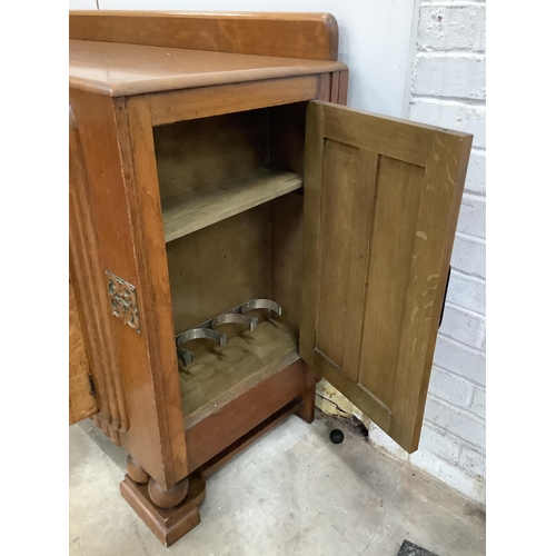 1003 - A French Art Deco oak sideboard, width 153cm, depth 52cm, height 99cm. Condition - good