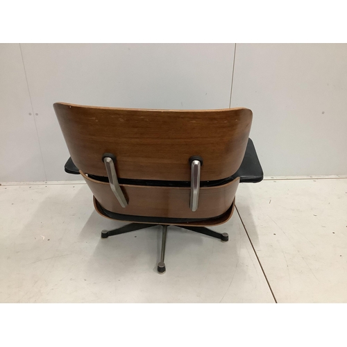 1025 - A Charles & Ray Eames for Herman Miller lounge chair, model 670, width 83cm, depth 90cm, height 80cm... 