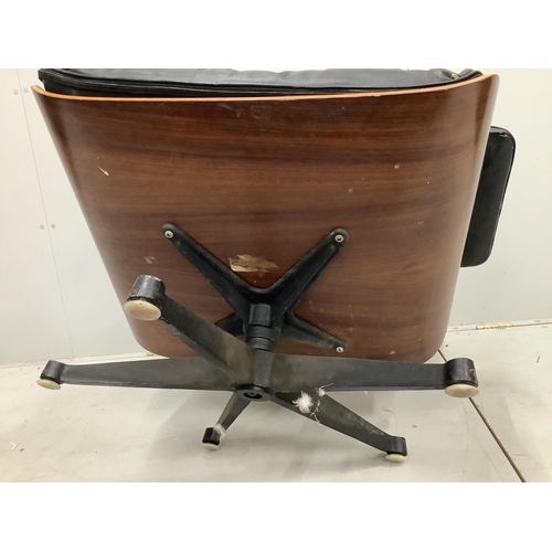 1025 - A Charles & Ray Eames for Herman Miller lounge chair, model 670, width 83cm, depth 90cm, height 80cm... 