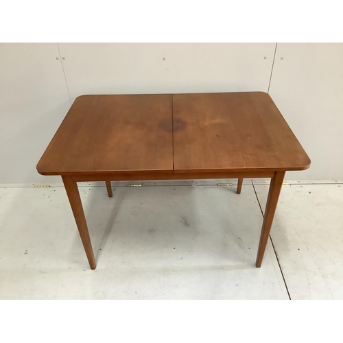 1041 - A mid century teak dining table and a set of four chairs. Condition - fair