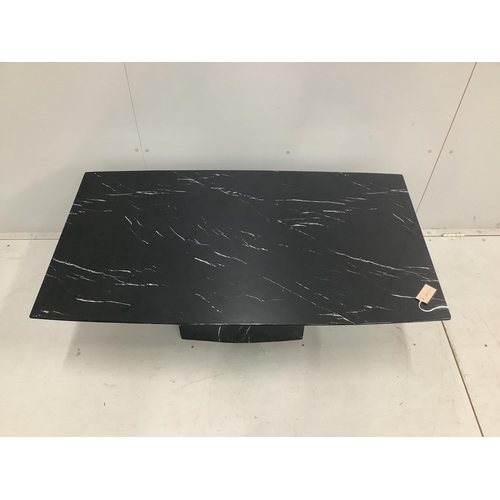 1046 - An Italian reconstituted marble coffee table, width 120cm, 68cm, height 47cm. Condition - good... 