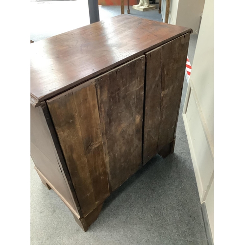 1175 - A small George III oak four drawer chest, width 80cm, depth 46cm, height 83cm. Condition - fair... 