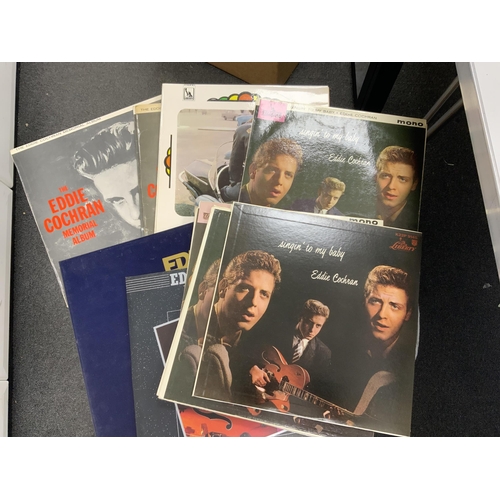 1252 - Ninety-six Eddie Cochran LP record albums, including some later pressings of early albums on Liberty... 