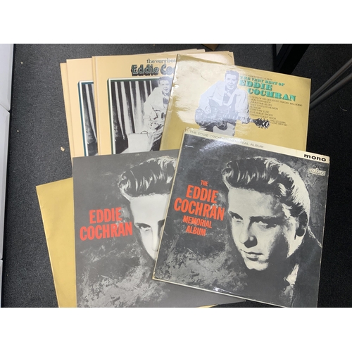 1252 - Ninety-six Eddie Cochran LP record albums, including some later pressings of early albums on Liberty... 