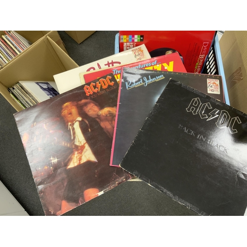 1253 - Ninety LP record albums, 12 and 7 singles, etc. artists including; David Bowie, Jimi Hendrix, the ... 