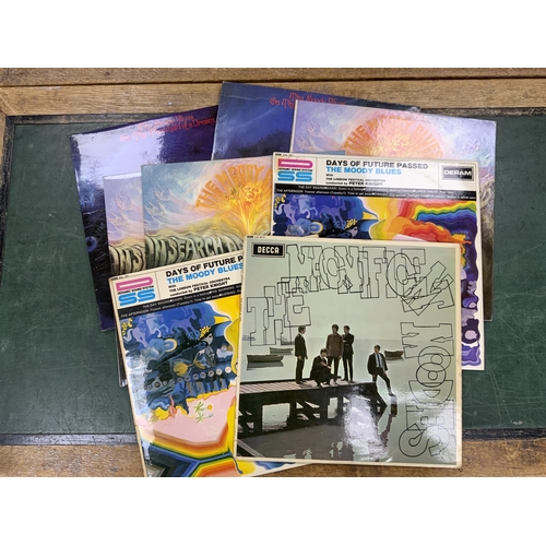 1270 - Eight The Moody Blues LP record albums including; The Magnificent Moodies, Days of Future Past, In S... 