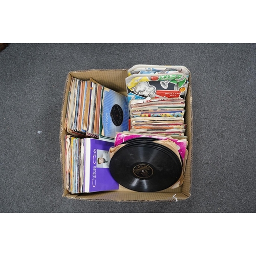 1282 - A collection of 1960s-80s 7 singles (approx 120), together with a few 78rpm records, artists includ... 