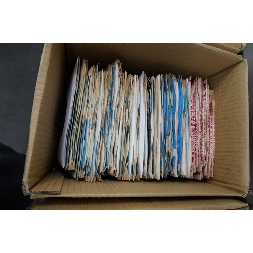 1293 - Three boxes of 7 singles on labels including; Oriole, Polydor, Liberty, Piccadilly, Mercury, etc. a... 