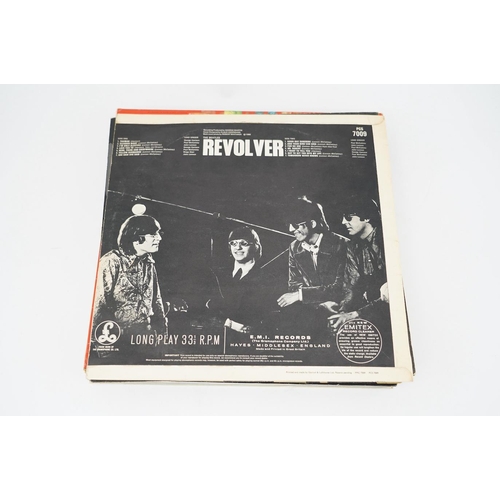 1296 - Thirteen The Beatles LP record albums including; Revolver, Let It Be, Sgt Pepper and another, Beatle... 