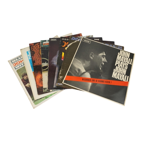 1299 - Eight John Mayall LP record albums; John Mayall Plays John Mayall Live at Klooks Kleek on Decca LK.4... 