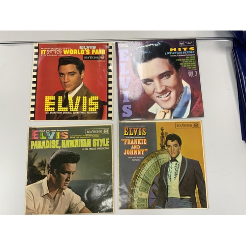 1304 - Sixteen Elvis Presley LP record albums including; It Happened at the Worlds Fair, Paradise Hawaiian... 