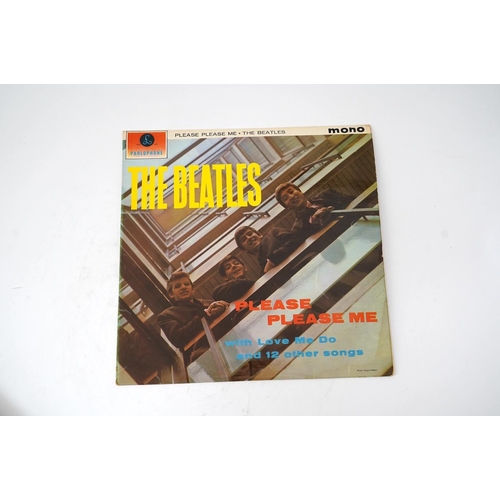 1305 - Eleven The Beatles LP record albums; Please Please Me, PMC 1202, XEX.421, two copies of With The Bea... 