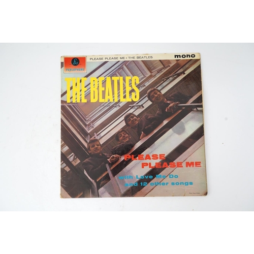 1308 - Twelve The Beatles LP record albums; Please Please Me, PMC 1202, XEX.421, two copies of With The Bea... 