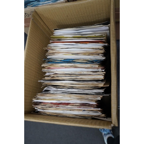 1311 - Three boxes of 7 singles on Piccadilly, Rare Earth, Reaction, Red Bird, Pye, Vertigo, etc. labels, ... 